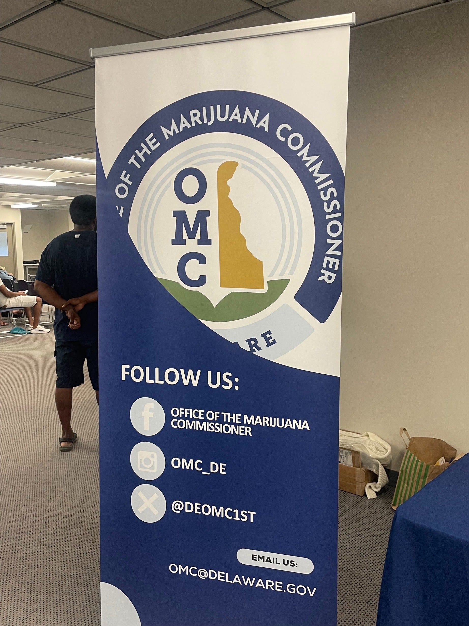a sign for the Office of the Marijuana Commissioner 