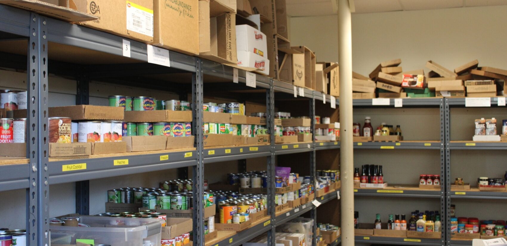 the food pantry inside Mattie N. Dixon Community Cupboard