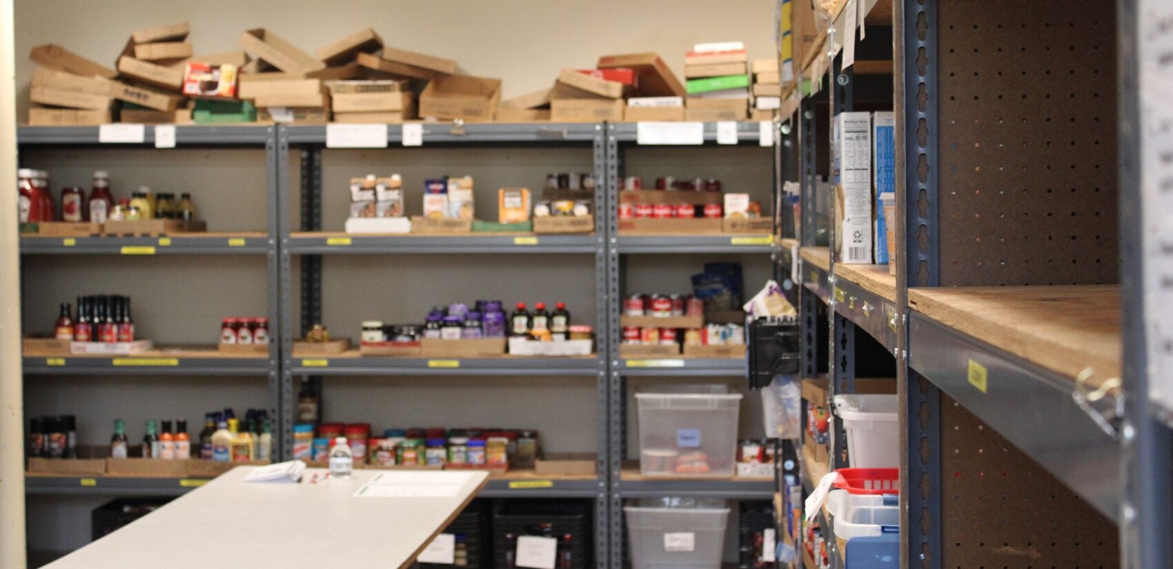 the food pantry inside Mattie N. Dixon Community Cupboard