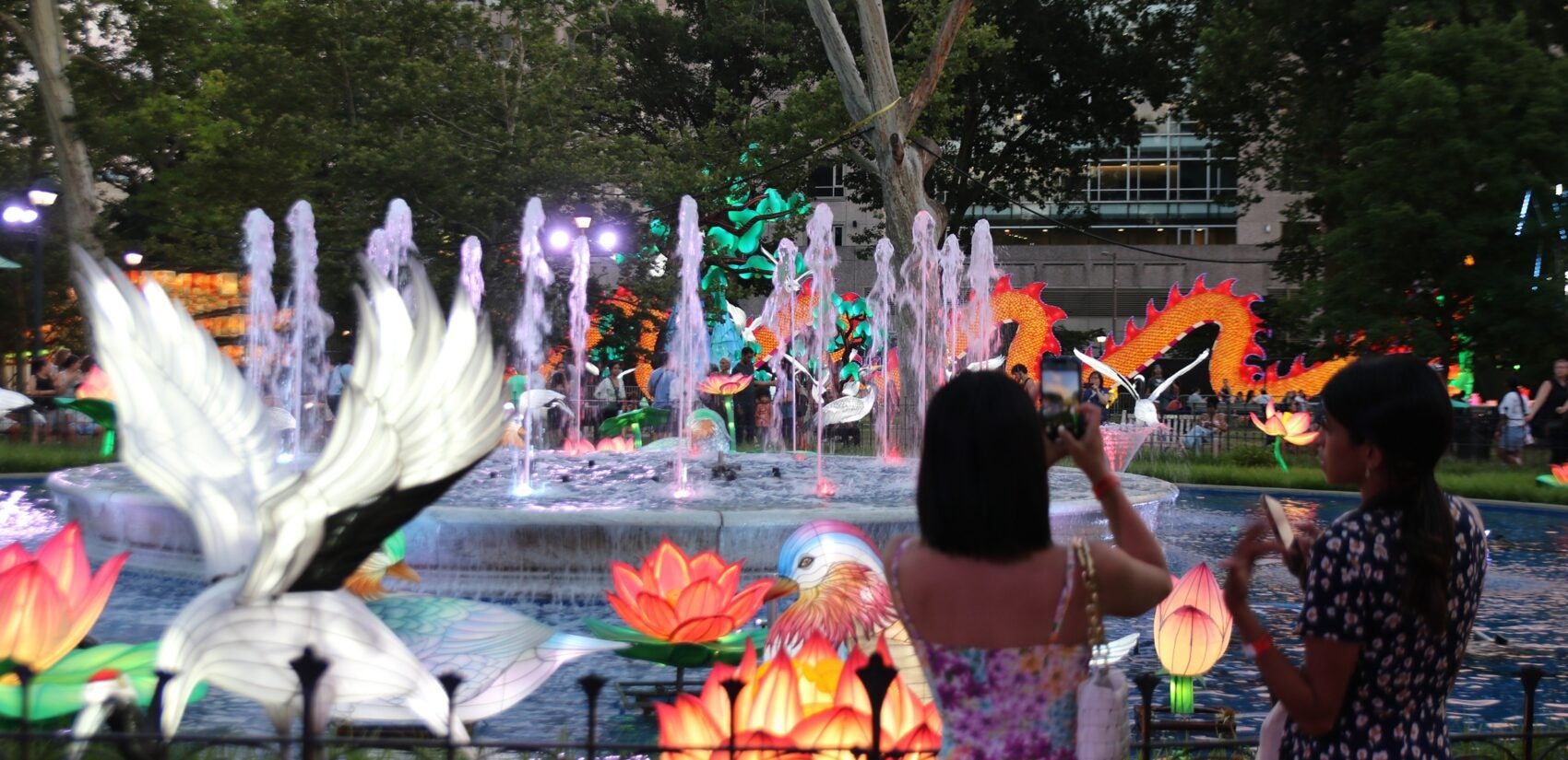 Plenty of photo ops will be had at this year's Chinese Lantern Festival at Franklin Square. (Cory Sharber/WHYY)