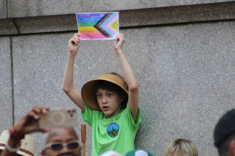 a child at Philly Pride