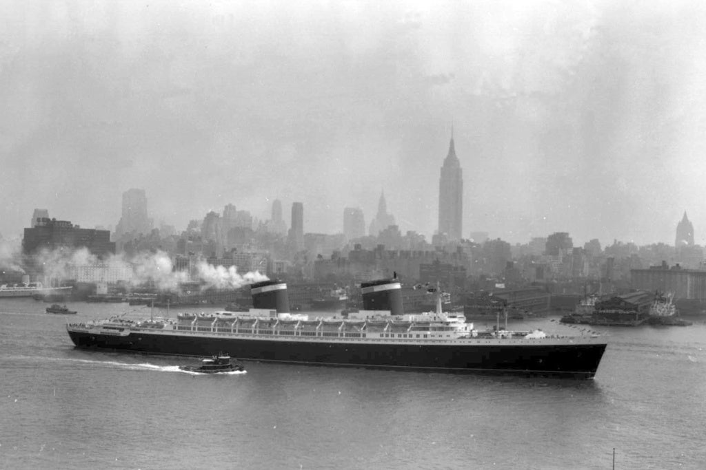 an old photo of The S.S. United States