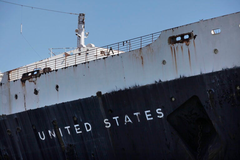 a close-up of The S.S. United States