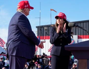 Donald Trump and Kristi Noem