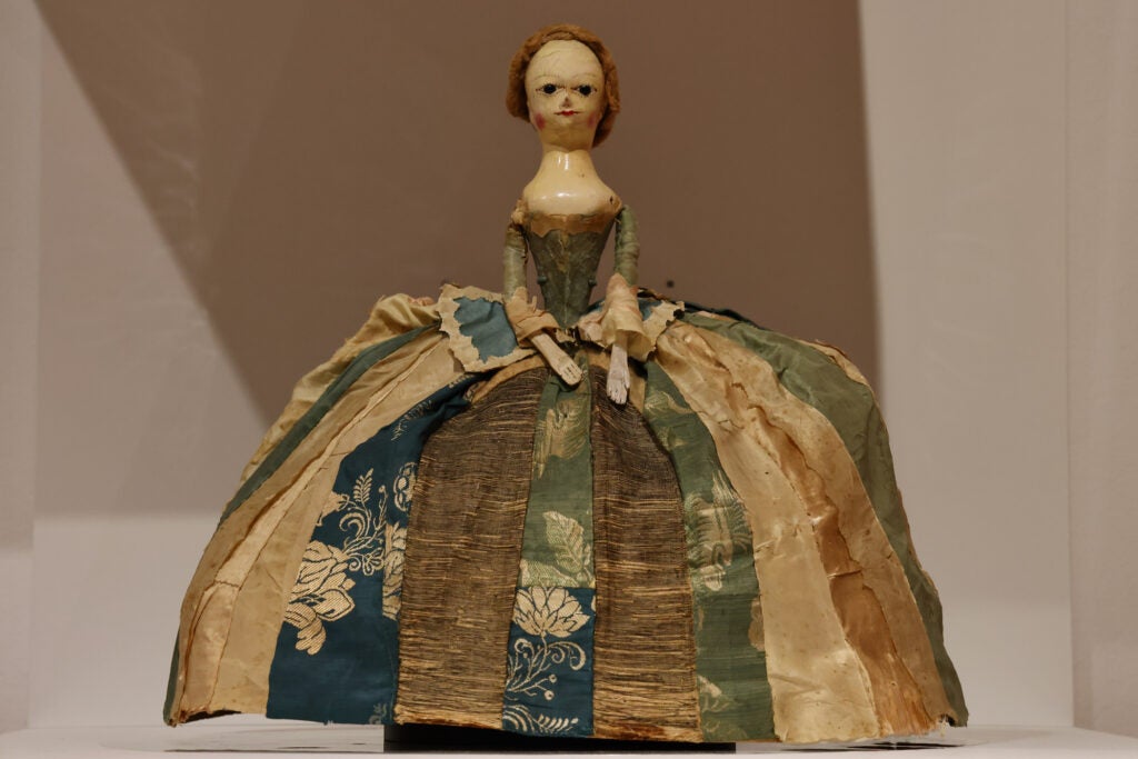 Old doll on display