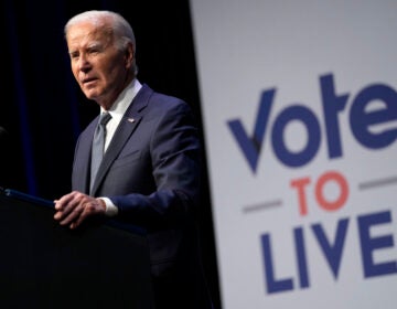 President Joe Biden speaks to community leaders at the Vote to Live Action Fund's 2024 Prosperity Summit co-hosted by CBC Chair Rep. Steven Horsford, D-Nev., in North Las Vegas, Nev., Tuesday, July 16, 2024. (AP Photo/Susan Walsh)