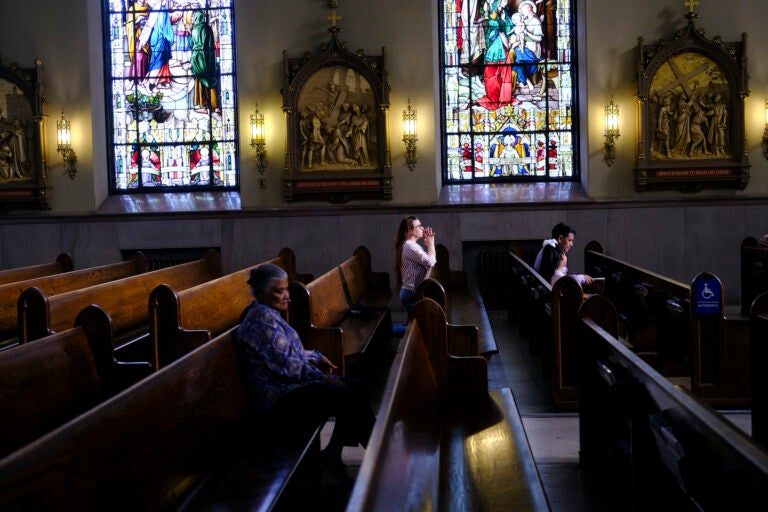 Inside a church