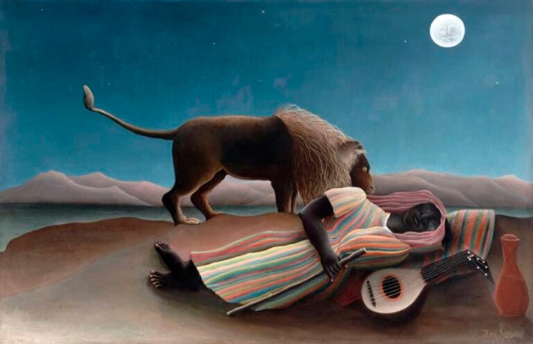 (Henri Rousseau, The Sleeping Gypsy, 1897. Courtesy Museum of Modern Art, New York)