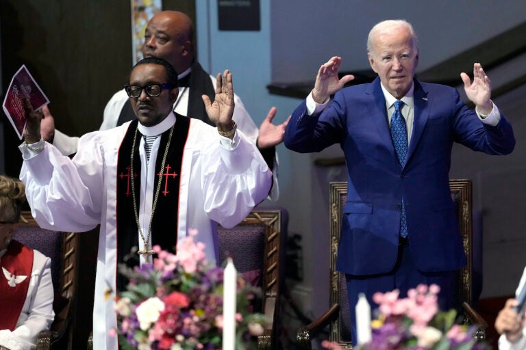 Joe Biden and pastor Dr. J. Louis Felton