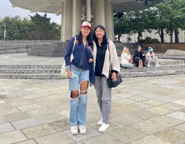 Andrea Li with her daughter