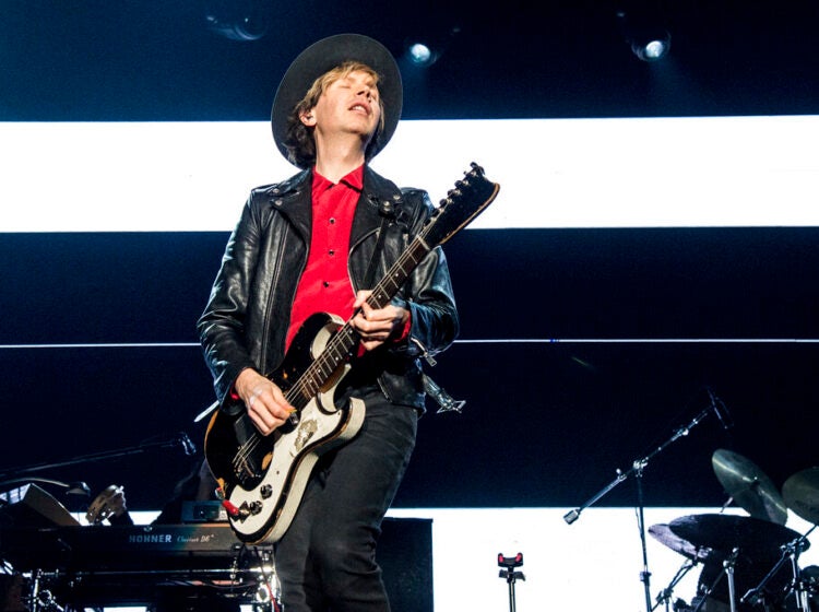 Beck performs at the 2016 KROQ Almost Acoustic Christmas at The Forum on Sunday, Dec. 11, 2016, in Inglewood, Calif. He will play with the Philadelphia Orchestra on Thursday. (Photo by Amy Harris/Invision/AP)