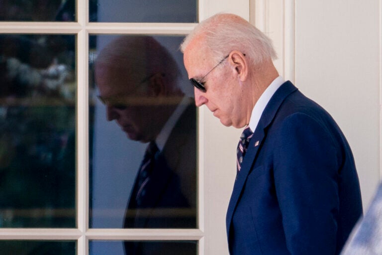 FILE - President Joe Biden walks out of the Oval Office of the White House in Washington, March 9, 2023. Biden dropped out of the 2024 race for the White House on Sunday, July 21, 2024, ending his bid for reelection following a disastrous debate with Donald Trump that raised doubts about his fitness for office just four months before the election. (AP Photo/Andrew Harnik, File)