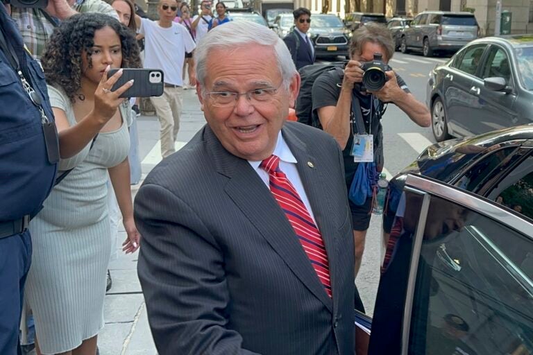 U.S. Sen. Bob Menendez, D-N.J., leaves federal court following the day's proceedings in his bribery trial, Thursday, July 11, 2024, in New York.