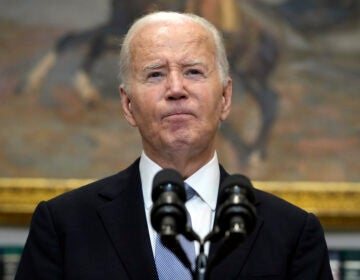 President Joe Biden speaks from the Roosevelt Room of the White House in Washington, Sunday, July 14, 2024, about the apparent assassination attempt of former President Donald Trump at a campaign rally in Pennsylvania