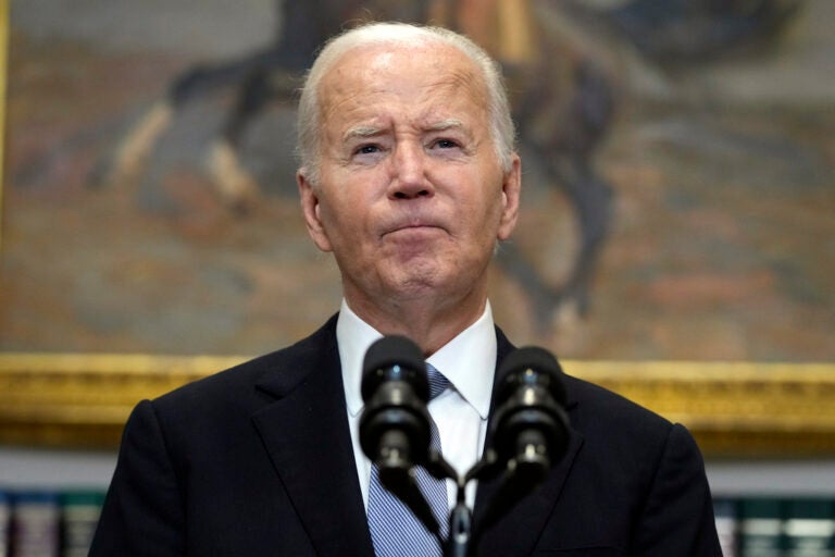 President Joe Biden speaks from the Roosevelt Room of the White House in Washington, Sunday, July 14, 2024, about the apparent assassination attempt of former President Donald Trump at a campaign rally in Pennsylvania. (AP Photo/Susan Walsh)