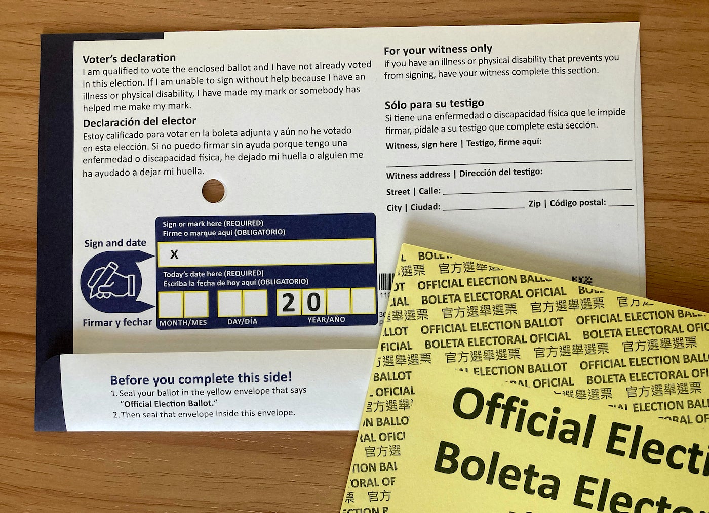 Pa. mail ballot envelopes will now be printed with the full year filled