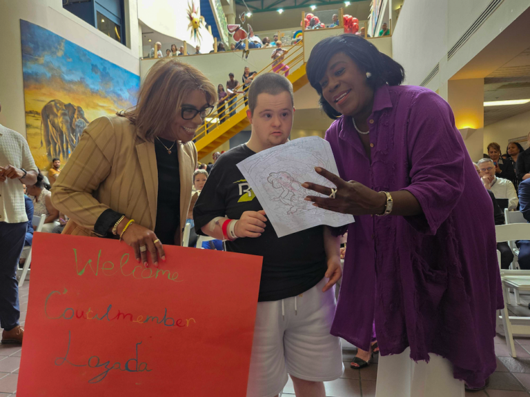Philadelphia City Councilmember Quetcy Lozada and Mayor Cherelle Parker meet with children and families at St. Christopher's Hospital for Children on Thursday, July 25, 2024.