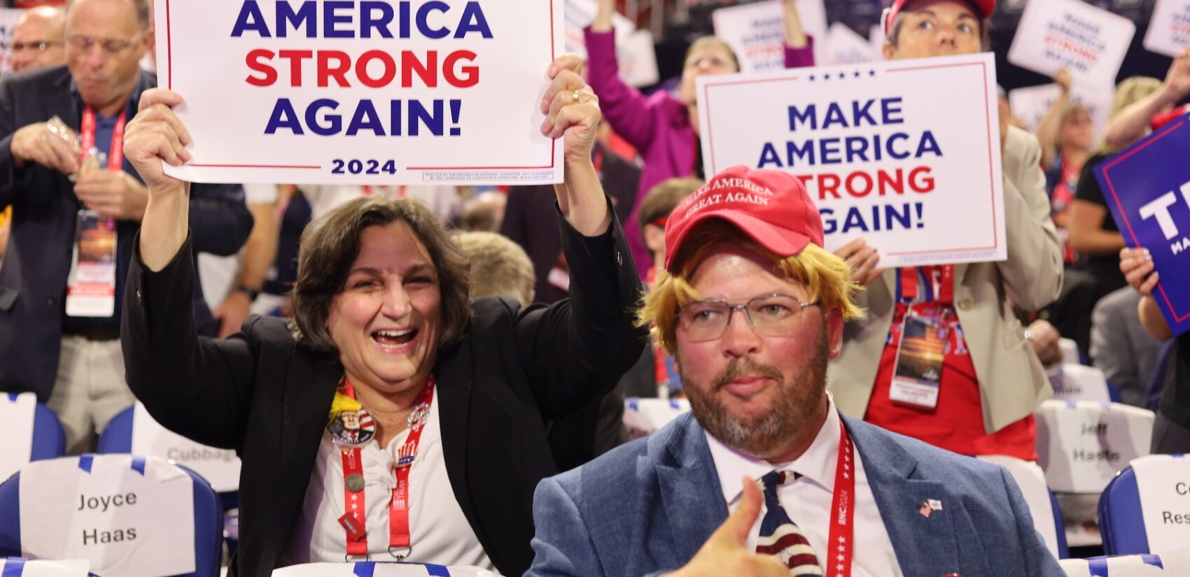 Delegates in the crowd at the RNC