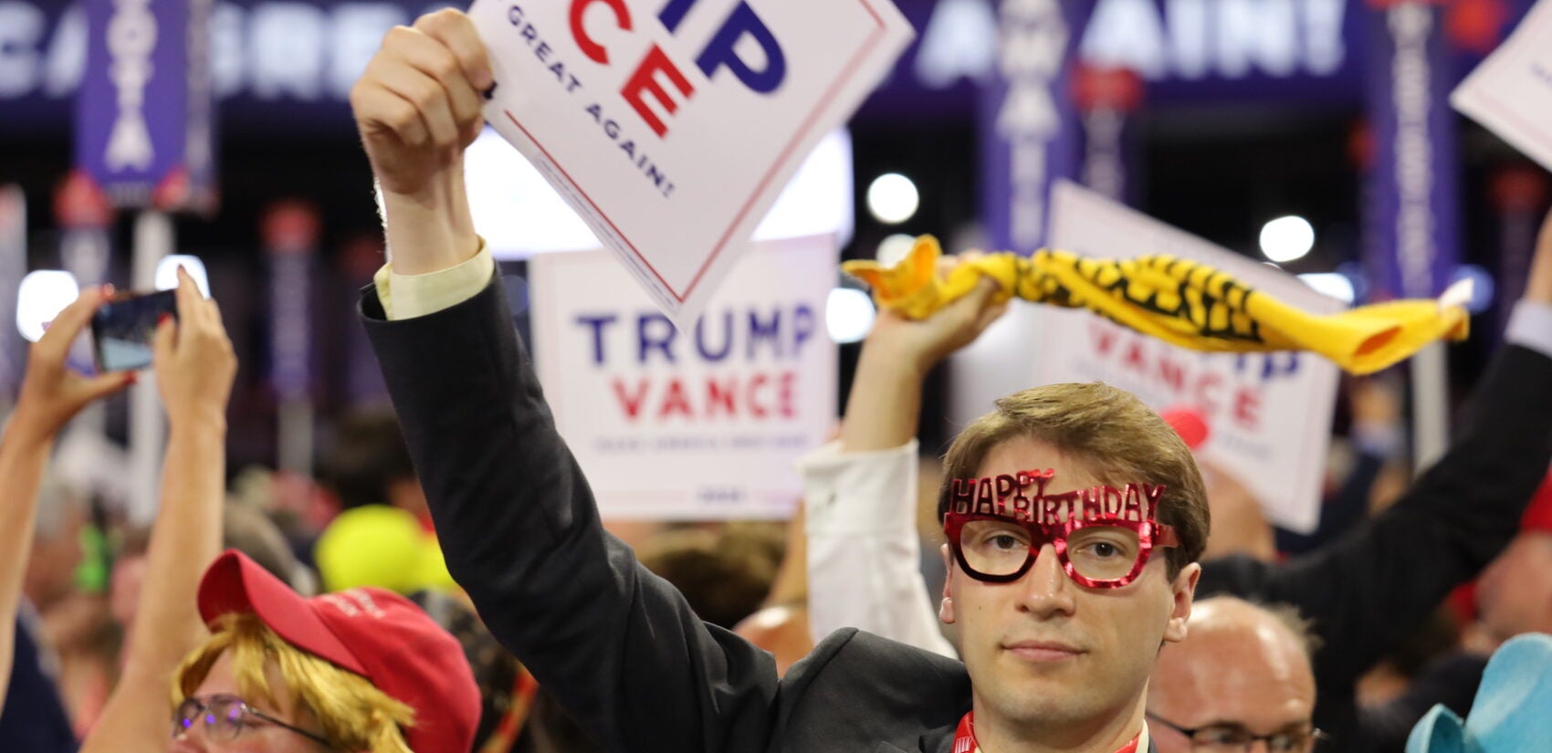 Delegates in the crowd at the RNC