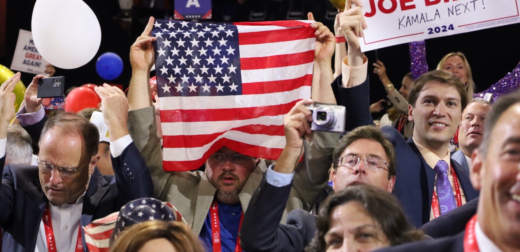 Delegates in the crowd at the RNC