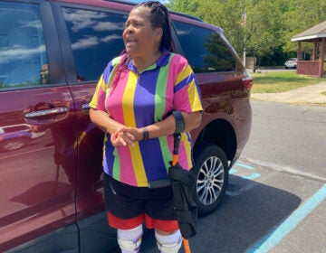 After Patrice Jetter, who has cerebral palsy, used GoFundMe to buy an accessible van, she lost her Section 8 housing and Medicaid. (WHYY/Nichole Currie)