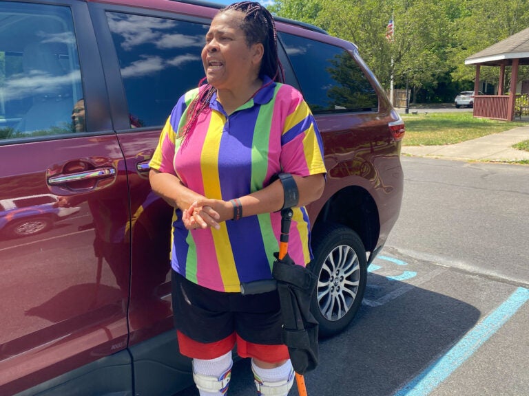 After Patrice Jetter, who has cerebral palsy, used GoFundMe to buy an accessible van, she lost her Section 8 housing and Medicaid. (WHYY/Nichole Currie)