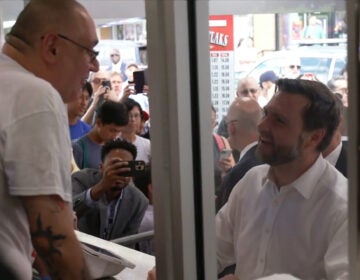 JD Vance makes a stop at Pat's in South Philadelphia during a rally on Aug. 19, 2024. (6abc)