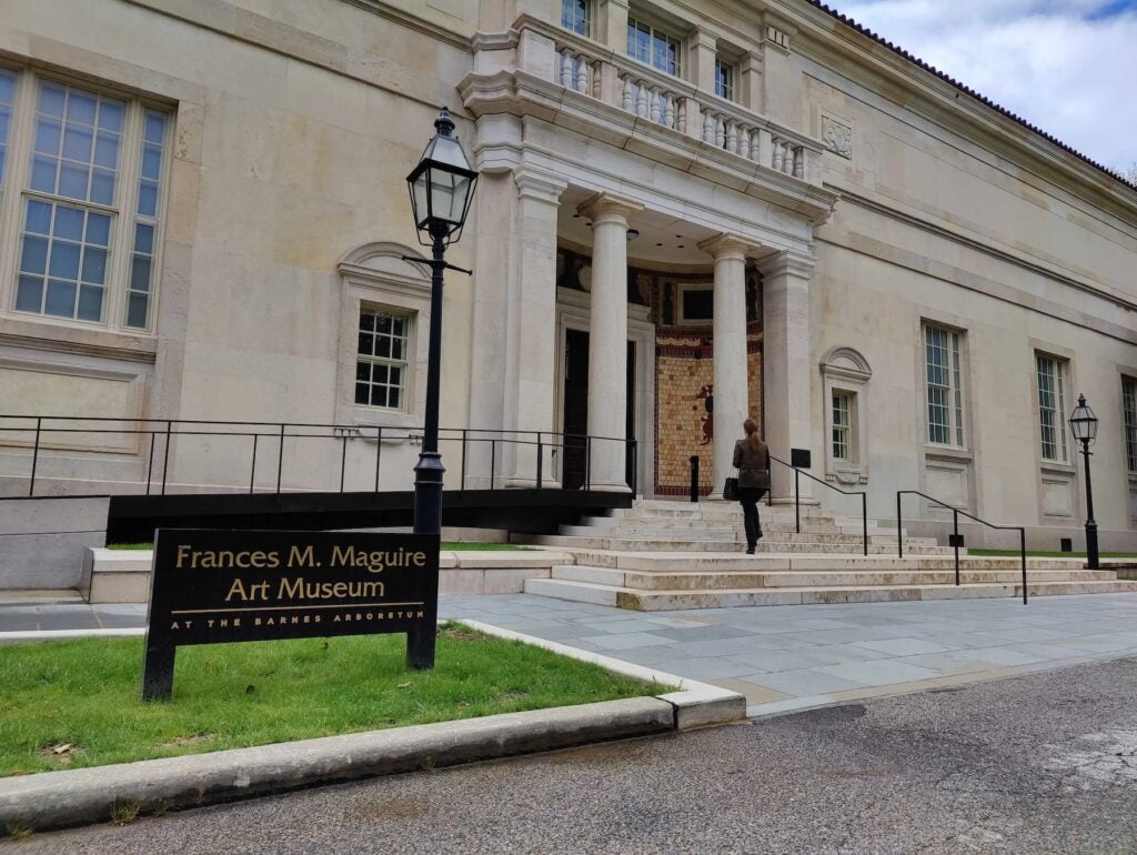 a sign in front of The Frances M. Maguire Museum 