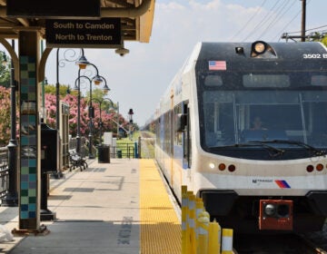 the NJ Transit River Line as seen from the platform