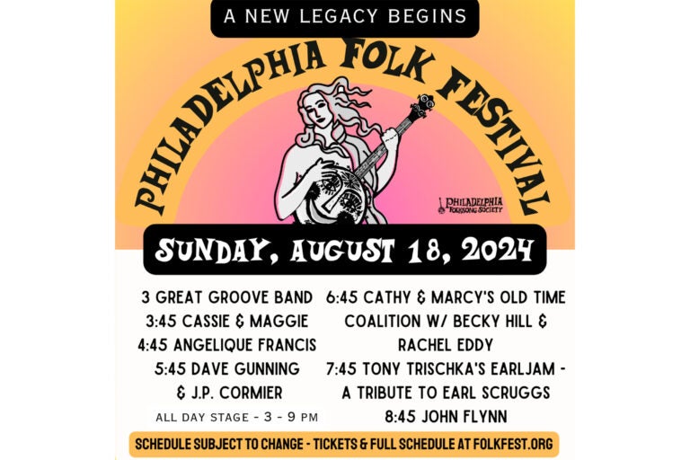 a flyer for the third day of Philadelphia Folk Festival