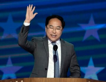 Andy Kim speaking at the DNC