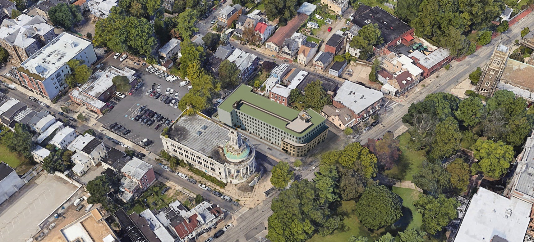 A new residential building could be built next to Germantown Town Hall