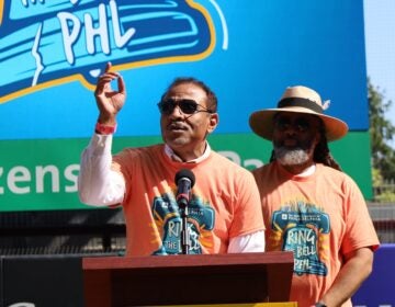 School District of Philadelphia Superintendent Tony Watlington speaks at Ring the Bell event at Phillies Citizens Bank Park on Aug. 13, 2024