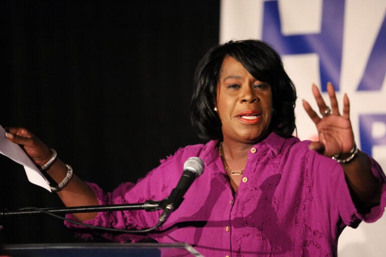 Philadelphia Mayor Cherelle Parker speaks to young voters