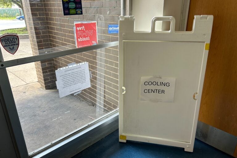 a sign reads COOLING CENTER