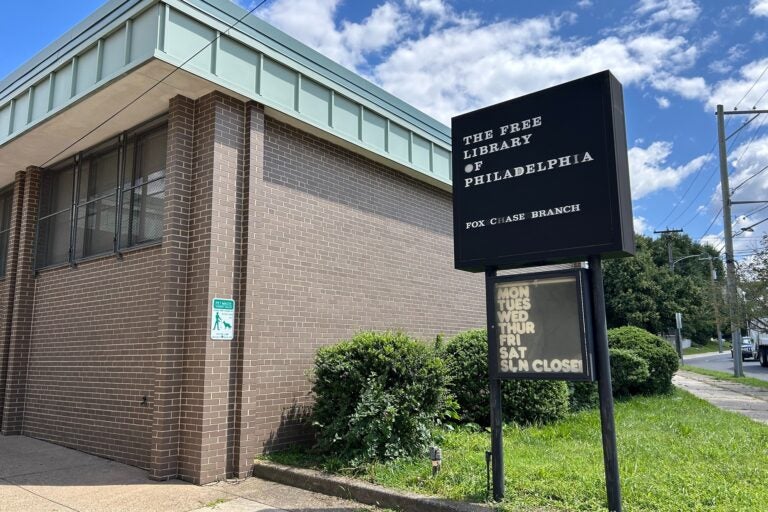 the outside of The Fox Chase Library