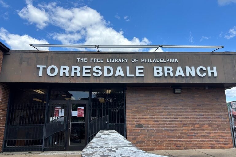 the outside of the Torresdale Library