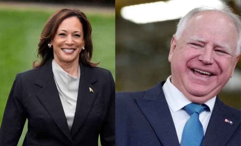 Kamala Harris and Tim Walz