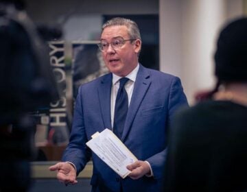 Secretary of the Commonwealth Al Schmidt in January 2024 at the East Shore Area Library in Harrisburg, Pennsylvania. (Commonwealth Media Services)