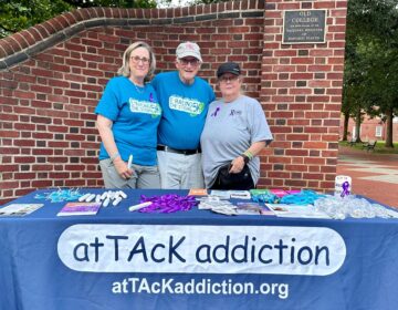 The table set up for aTAck addiction at University of Delaware