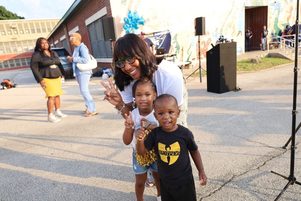 Jules Riddick-Curtis with her kids