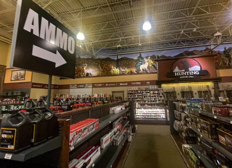 Ammo section of the store