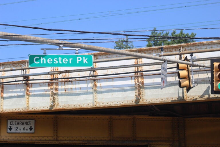 a street sign for Chester Pike