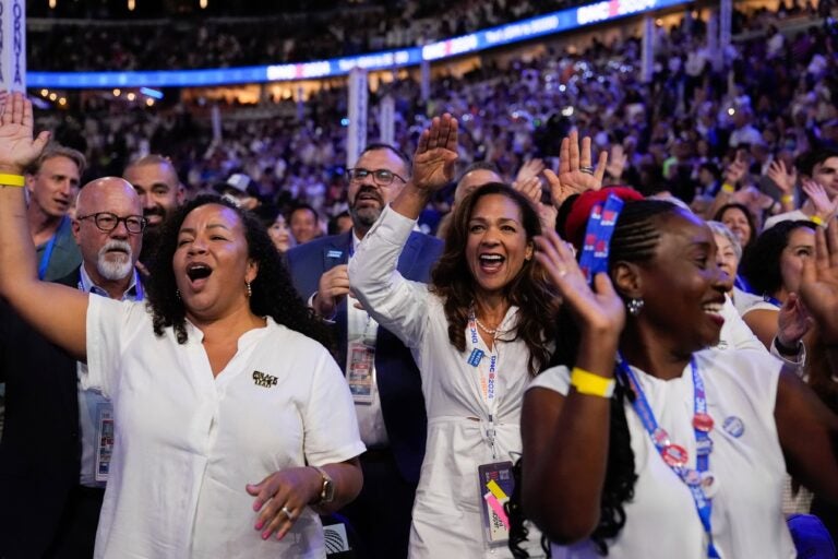 Female delegates at the DNC wearing white