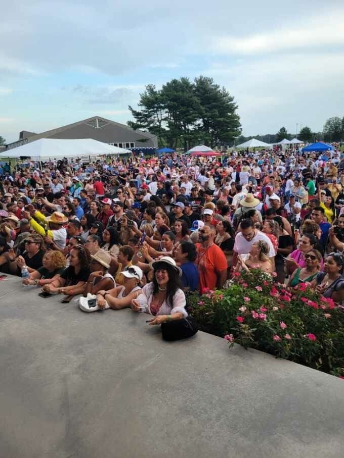 A large crowd of people is gathered for 2023's Fiesta Latina in Mercer County, New Jersey