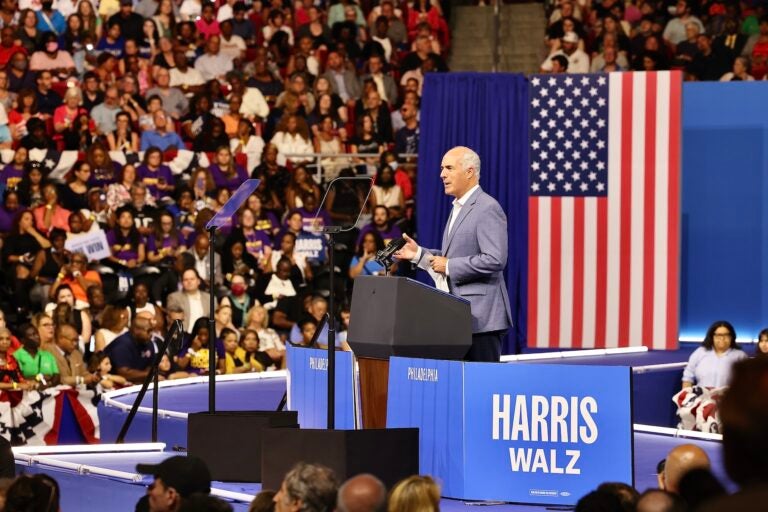 Bob Casey speaking at the rally