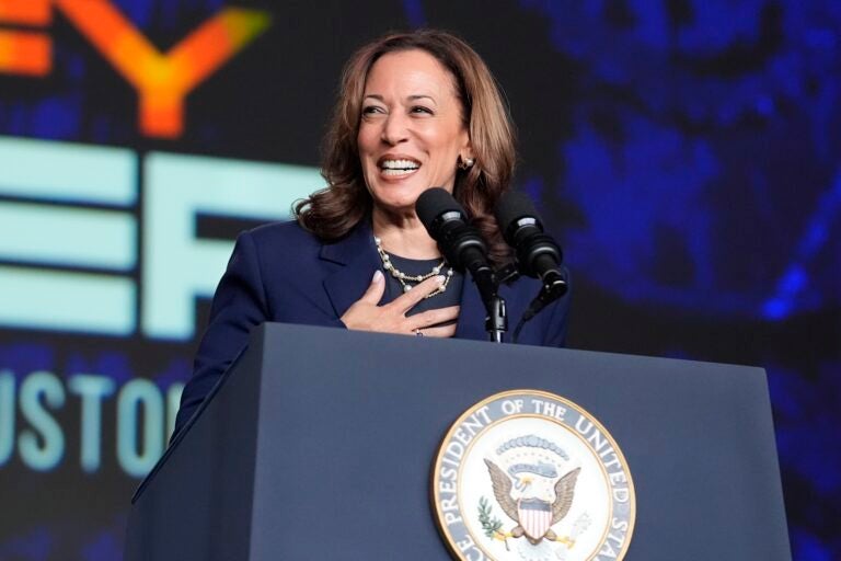 Vice President Kamala Harris delivers remarks at a Sigma Gamma Rho Sorority gathering in Houston, July 31, 2024, in Houston.