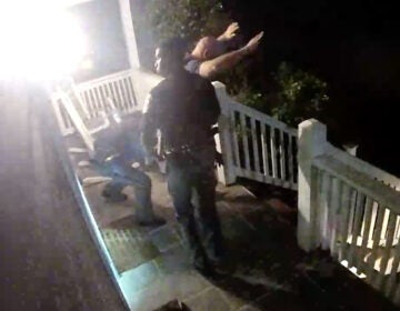 Home video shows Upper Merion GOP leader Matthew McCaffery being swatted. (@McCaffery2032/X)