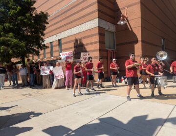 Students at Temple University move into their dormitories on campus