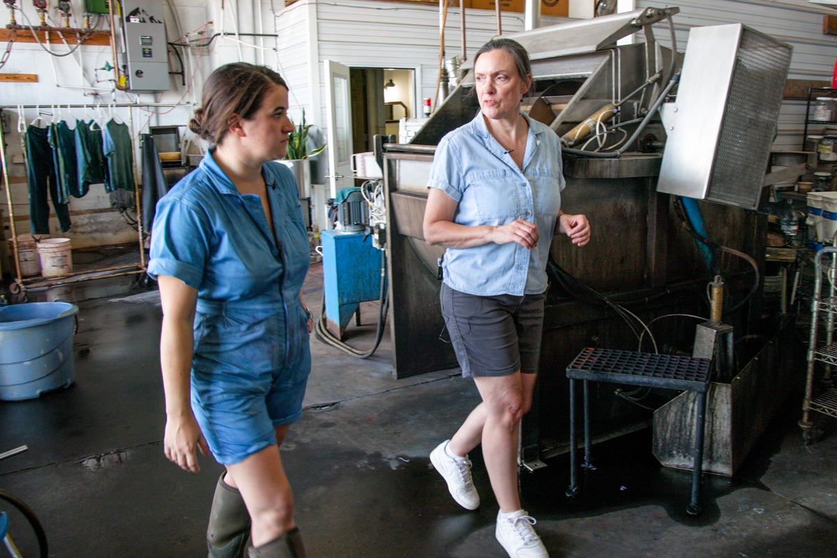 Susan Phillips and Winona Quigley walk and talk